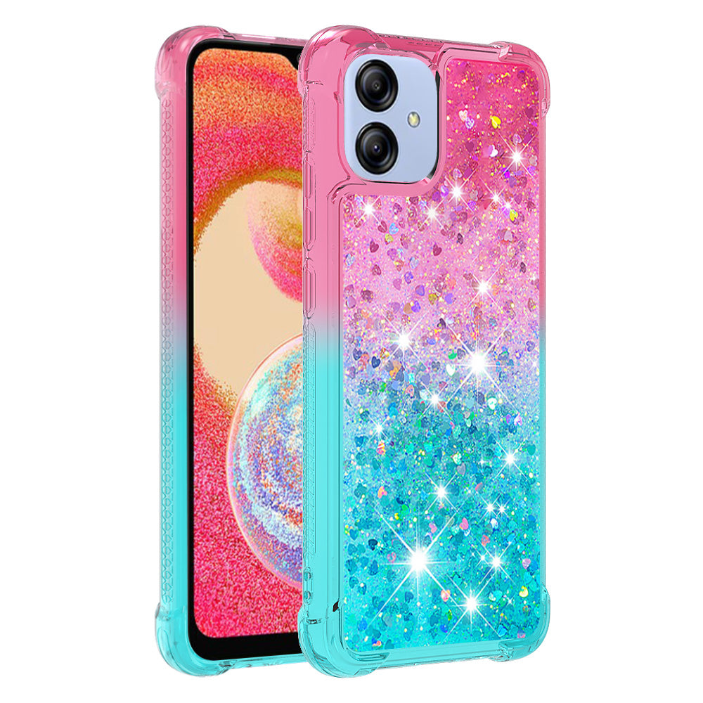 YB Quicksand Series-3 for Samsung Galaxy A04e 4G F04 4G M04 4G Drop-proof TPU Phone Back Cover Gradient Quicksand Liquid Flowing Sparkle Phone Case YB Quicksand Series-3 for Samsung Galaxy A04e 4G F04 4G M04 4G Drop-proof TPU Phone Back Cover Gradient Quicksand Liquid Flowing Sparkle Phone Case